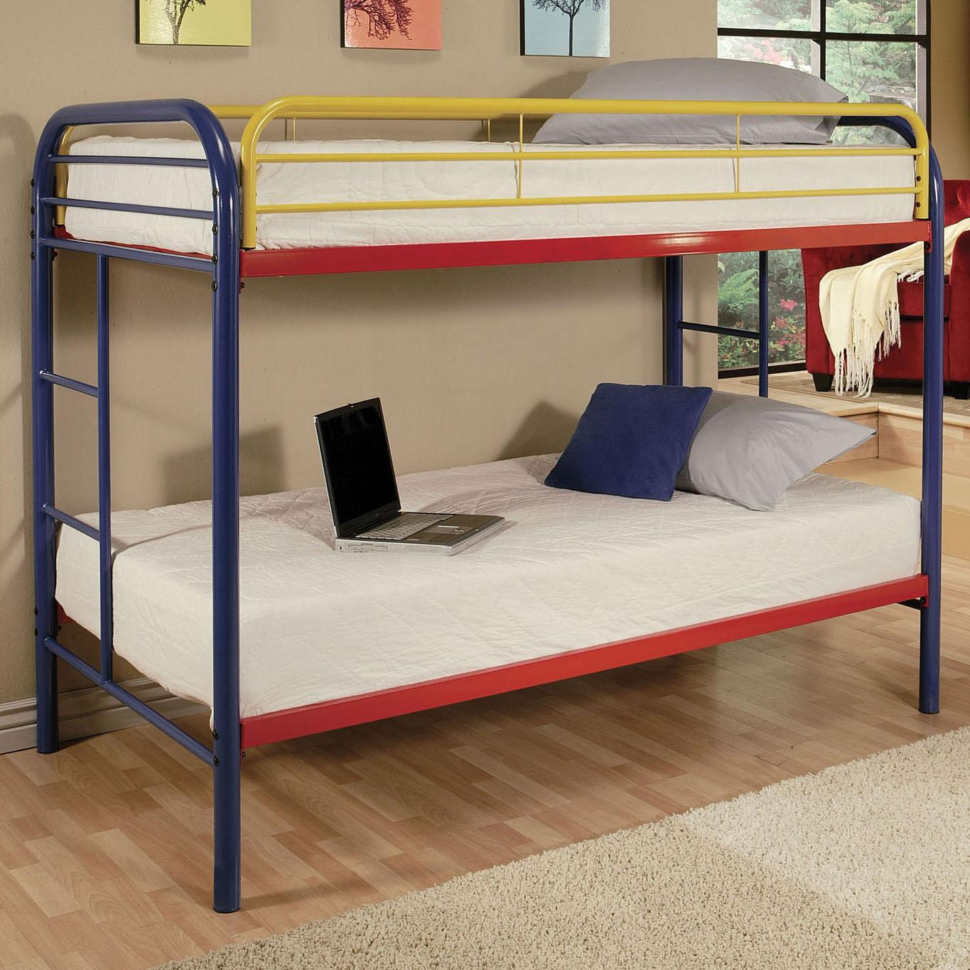 Acme caius gunmetal twin xl over queen bunk shop bed